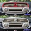 for 12-15 Fiat 500 car interior modification carbon fiber central vent decorative stickers