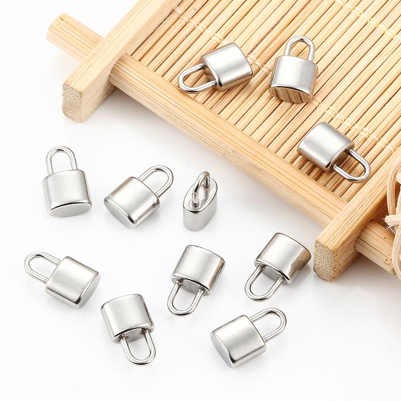 

Gold Mini Stainless Steel Lock Pendant for DIY Necklaces and Bracelets 6x11x3mm