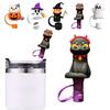 Halloween Straw Cover Cap for Stanley Cup Party Accessories 10mm Silicone Straw Stoppers Reusable Drinking Dust Straw Tips Cover