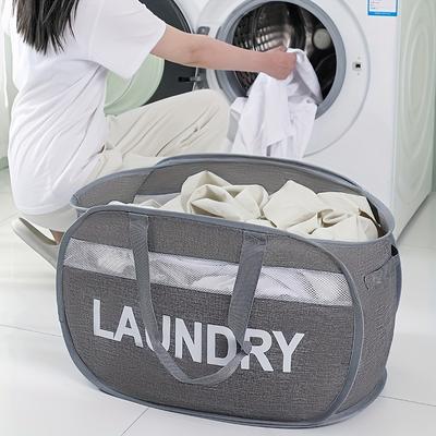 1pc Foldable Laundry Basket Breathable Oxford Fabric Storage Bag for Dirty Clothes Organizer Bag Large-capacity Laundry Bag