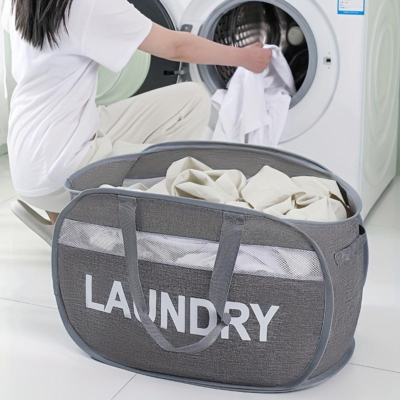 1pc Foldable Laundry Basket Breathable Oxford Fabric Storage Bag for Dirty Clothes Organizer Bag Large-capacity Laundry Bag