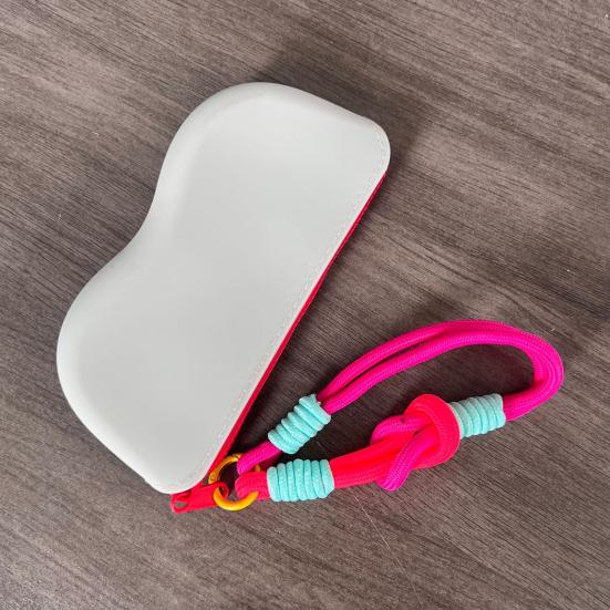 Silicone Glasses Bag Portable Protective Glasses Case Scratch-Resistant Eyeglasses Pouch Hanging Protective Cover with Lanyard
