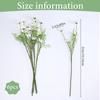 Artificial Daisy Flowers, 6 Bundles 21” White Artificial Daisy Flowers with Stems and Leaves Faux Greenery Shrubs Plants Arrangements for Home