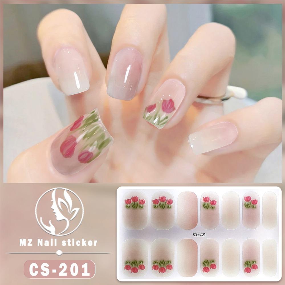 Waterproof No-bake Gel Nail Polish Film Full Sticker Japanese and Korean Style Love Nail Art Film Paper Nail Film Paper Patch