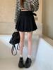 Fat Sister Corduroy Pleated A-Line Skirt for Women - High Waist Slimming Short Skirt for Autumn/Winter