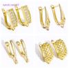 18K Gold Plated Brass Earring Clasps Hooks Shvenzy Earwire Fastener Findings For DIY Fashion Women Earrings Making Accessories