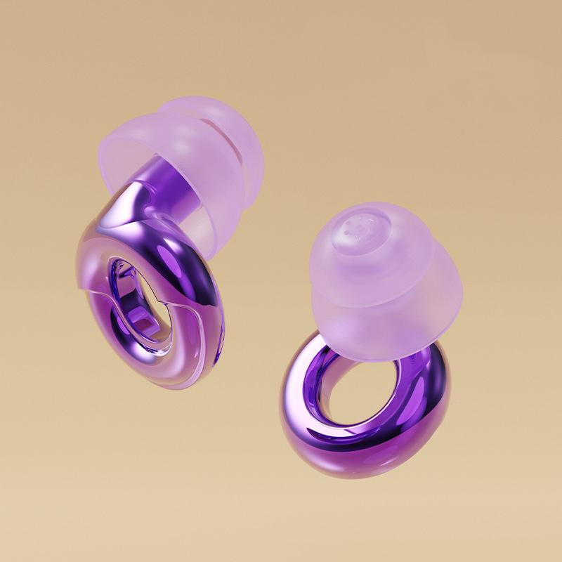 Silicone Ring-Shaped Electroplated Noise-Canceling Earplugs Sound-Isolating And Sound-Reducing Sleep Earplugs For Sleep