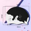 Swimming Caps Waterproof Silicone Swimming Hat Cartoon Pattern Dry Hair Swim Caps Unisex Ear Protection Diving Hat For Men/Women