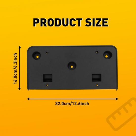 Front License Plate Tag Frame Holder Bracket Black For 2017- Ford Escape