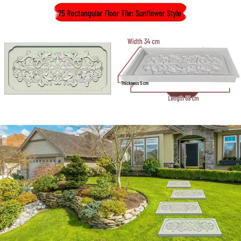 Garden Cement Tile Mold for Outdoor Stepping Stones