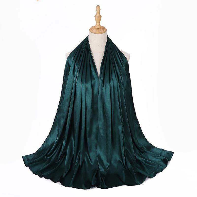Luxury Satin Hijab Femme Solid Women Imitation Silk Beach Wrap Silk Scarf Shawls Bandana Muffler Scarves Bufandas Mujer Stoles