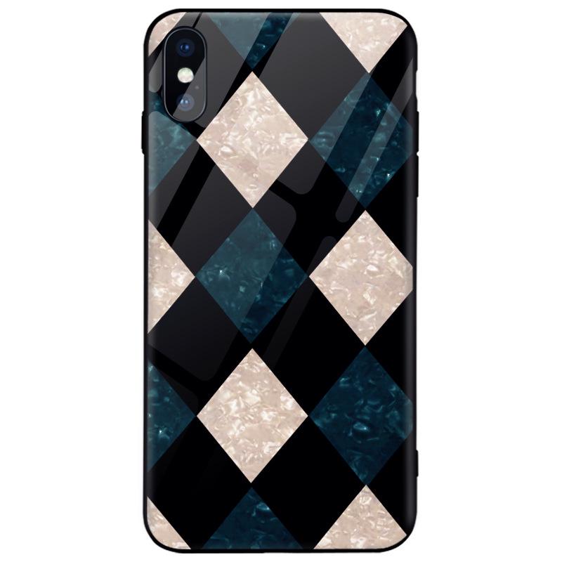 Luxury Shell Pattern Glass Case for iPhone 15, 14 Pro, 8 Plus, XR, 6s - Trendy Design for Women