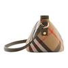 Burberry Controlla Accenti Metallici Sfilacciati Misto Cotone Mini Borsa a Spalla Borse da Donna Beige 80952961