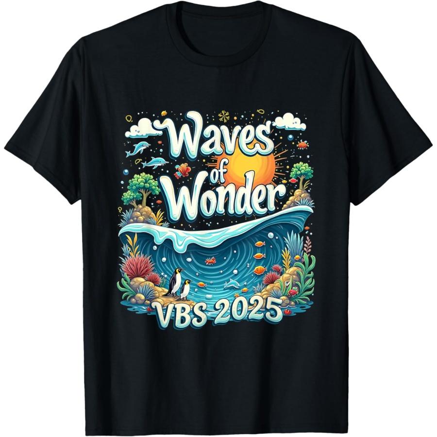 Waves Of Wonder VBS Ocean Christian Faith Camp 2025 T-Shirt(1) S