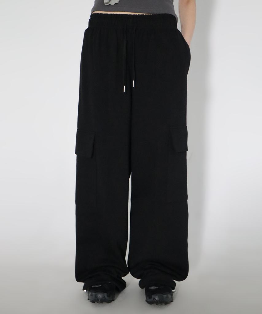 CHICKS Easy Fit Wide Cargo Sweatpants