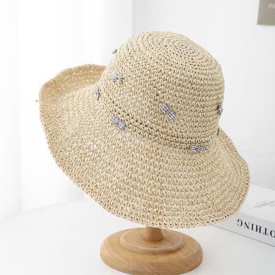 Summer Hats For Women Sweet Bow Sun Hat Fisherman Cap Sunshade Holiday Seaside Korean Style Foldable Suncreen Sunhat New