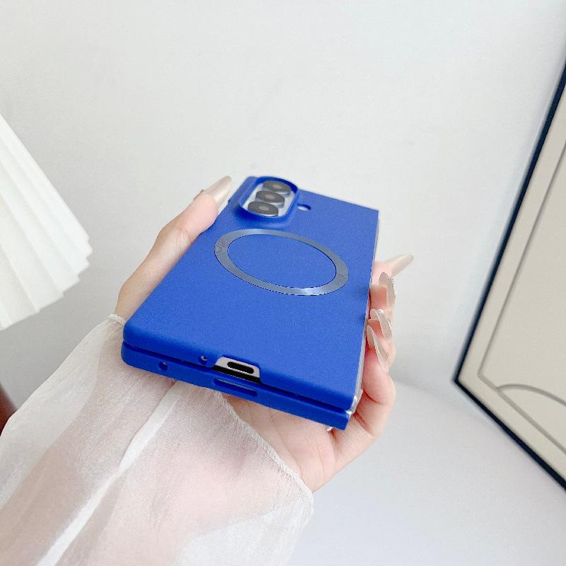 Samsung Z Fold7 Case: Iridescent Magnetic Ring, Drop-Proof, with Screen Protector