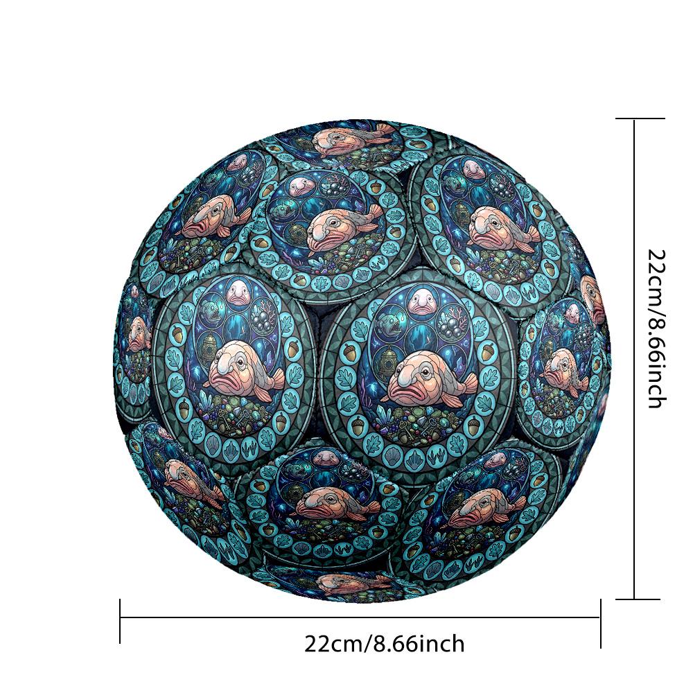 Underwater Treasures Round Football Size 5 Adult Ball Suitable for Training Matches and Outdoor Team.