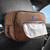 Car Metal Logo Tissue Box Sunshade Seat Backrest Suspension Tissue Box For BMW M X1 X3 X5 X6 X7 E30 E90 M3 E84 E83 F25 E91 E60 F WHAQY1 