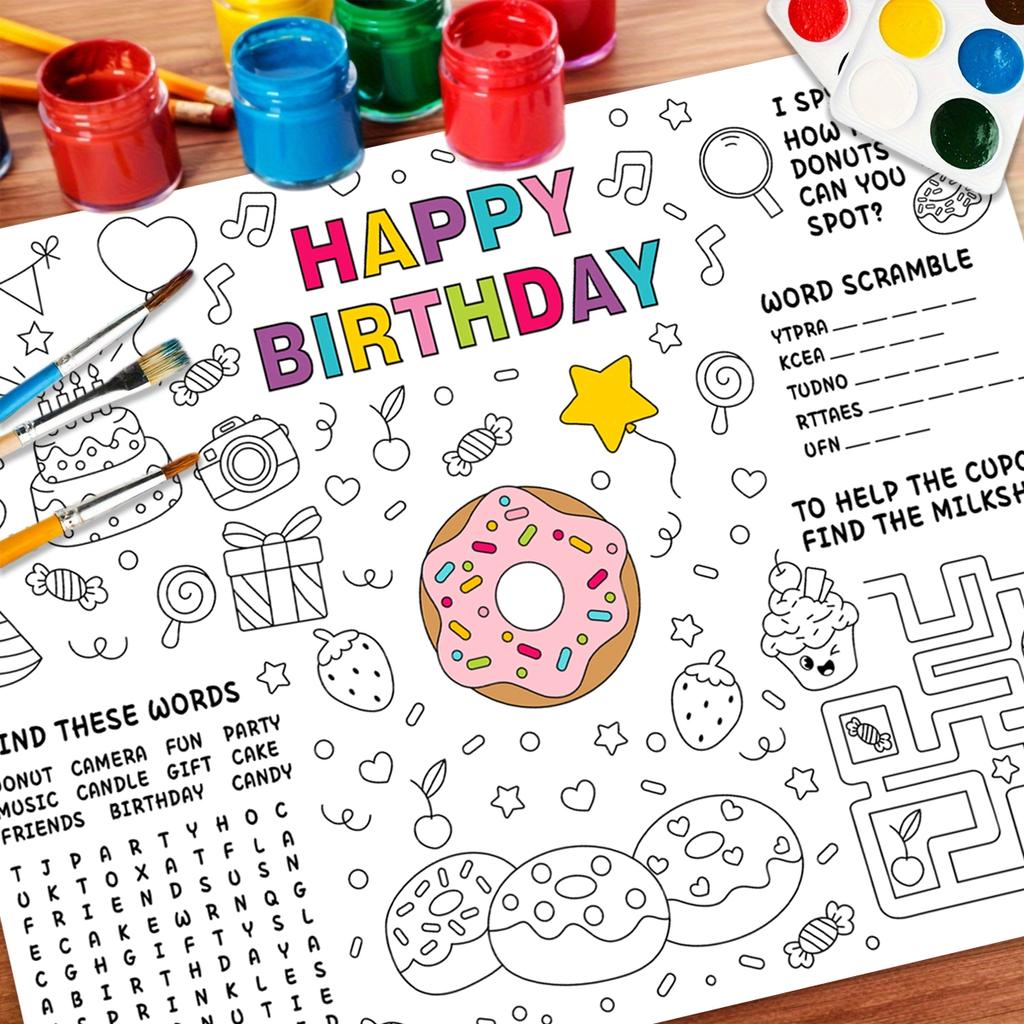 Papel para Colorear de Dinosaurios Manualidades para Niños Actividad de Arte para Garabatear Regalos Suministros para Fiestas de Cumpleaños Póster Educativo para Colorear Decoraciones de Fiesta