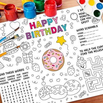 Dinosaur Coloring Paper  Kids Crafts Doodle Art Activity Gifts Birthday Party Supplies Coloring Education Poster Party Decors