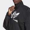 adidas Originals Arbeitskleidung Vorne Großes Logo Print Reißverschluss Sportjacke Damen Jacke Schwarz HC7056