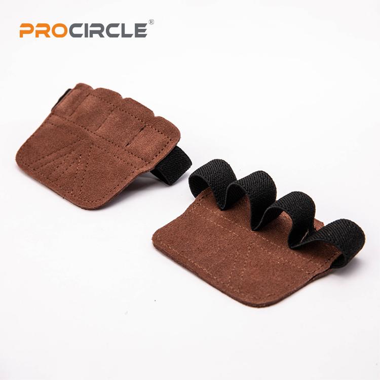ProCircle Cowhide Hand Grips for Crosffit Workouts Pull-ups Weightlifting Gymnastics Crosstraining Palm Grips коричневый