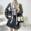 Women's French Cashmere Rhinestone Sweater & Vest Set