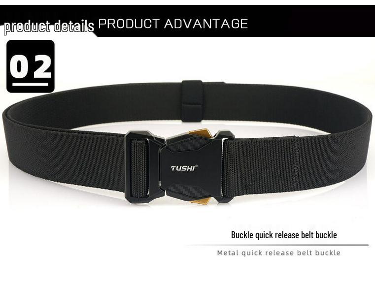 Men's Tactical Quick Release Nylon Elastic Belt