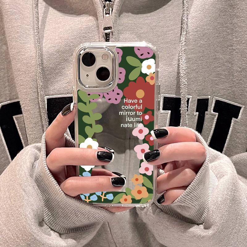 Mobile Phone Cases for iPhone 11 13 XR 15 Pro Max 12 14 Pro Max Case iPhone 16 XS Max Mirror Protective Case Mirror Exquisite Cartoon Waterproof