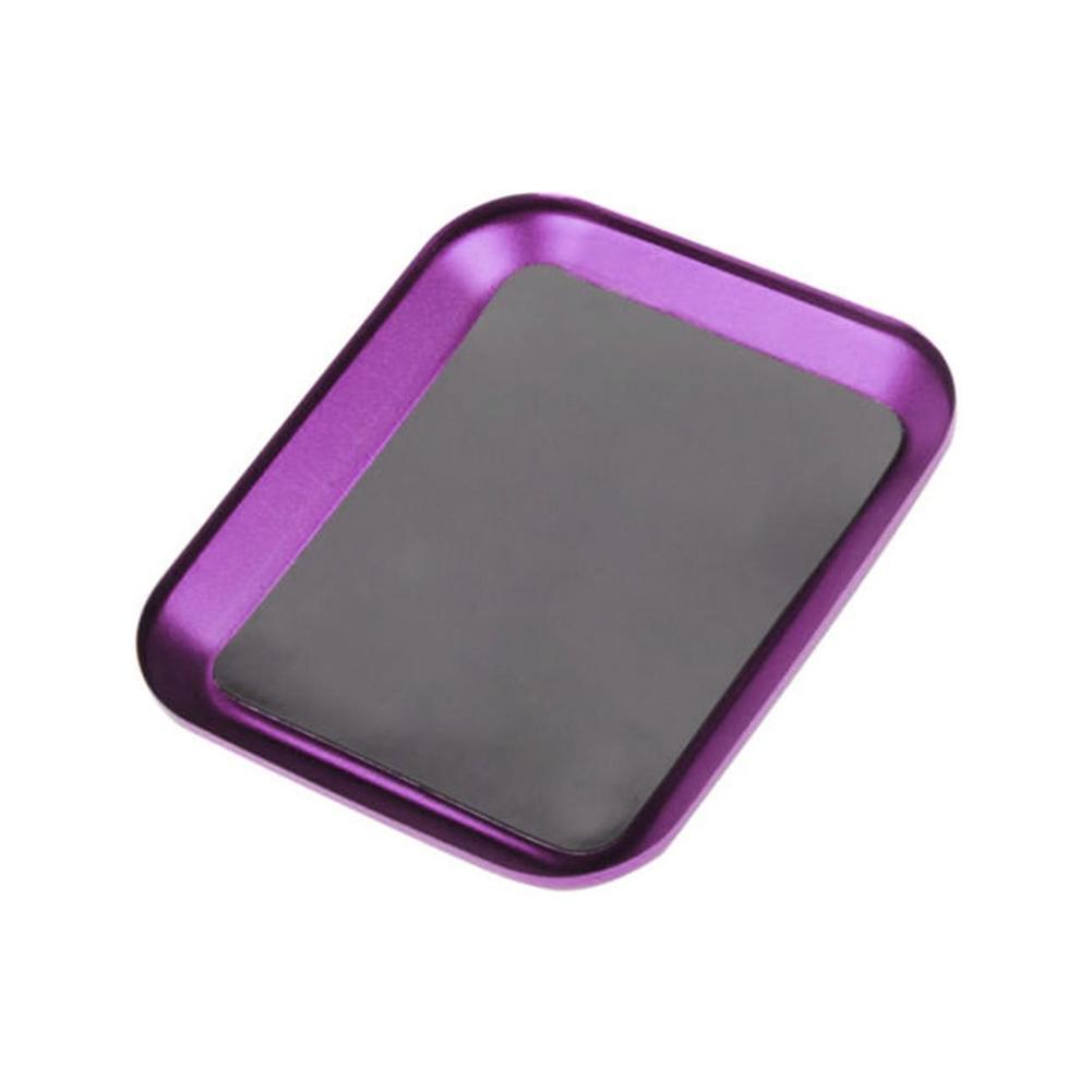 Aluminum Alloy Magnetic Screw Tray Metal Small Parts Storage Box Tray DIY Tools Anti-Loss Screw Tray Tool