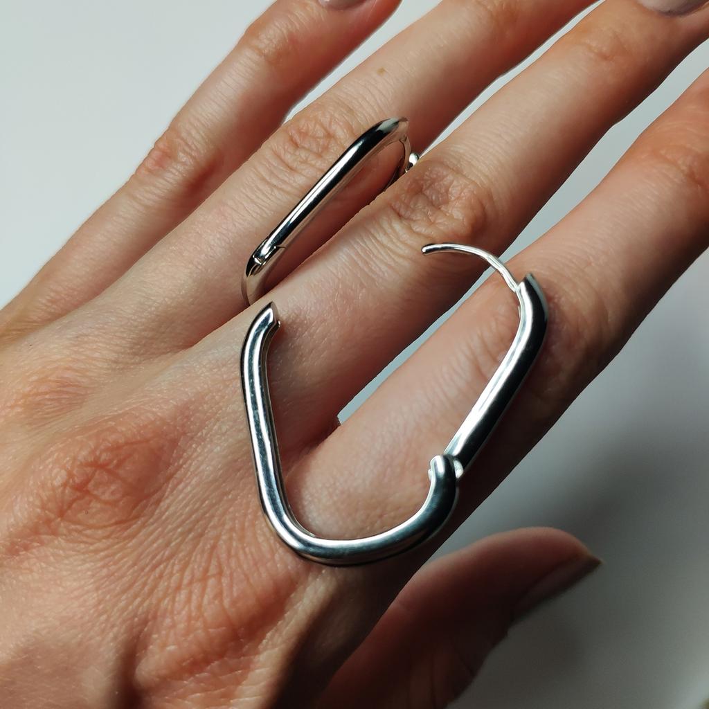 Silver Earrings Without Stones (2126089)