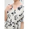 Qiu Shui Yi Ren Women's Puff Sleeve Commuter Dress