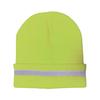 Knitting Hat Reflective Strip Design Warm Unisex Hat Outdoor Windproof Cold Resistance Elastic Hat Headwear
