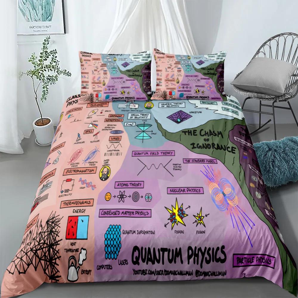 Scientific Chart Duvet Cover Set UK Single Double King US Twin Full Queen Size Anime Bed Linen Set