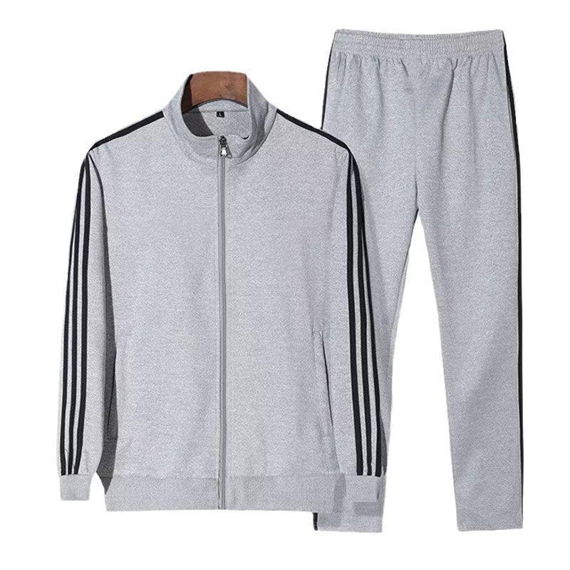 Couple's Casual Sportswear Set: Men's Sweatpants & Jacket with Women's Trendy Leggings