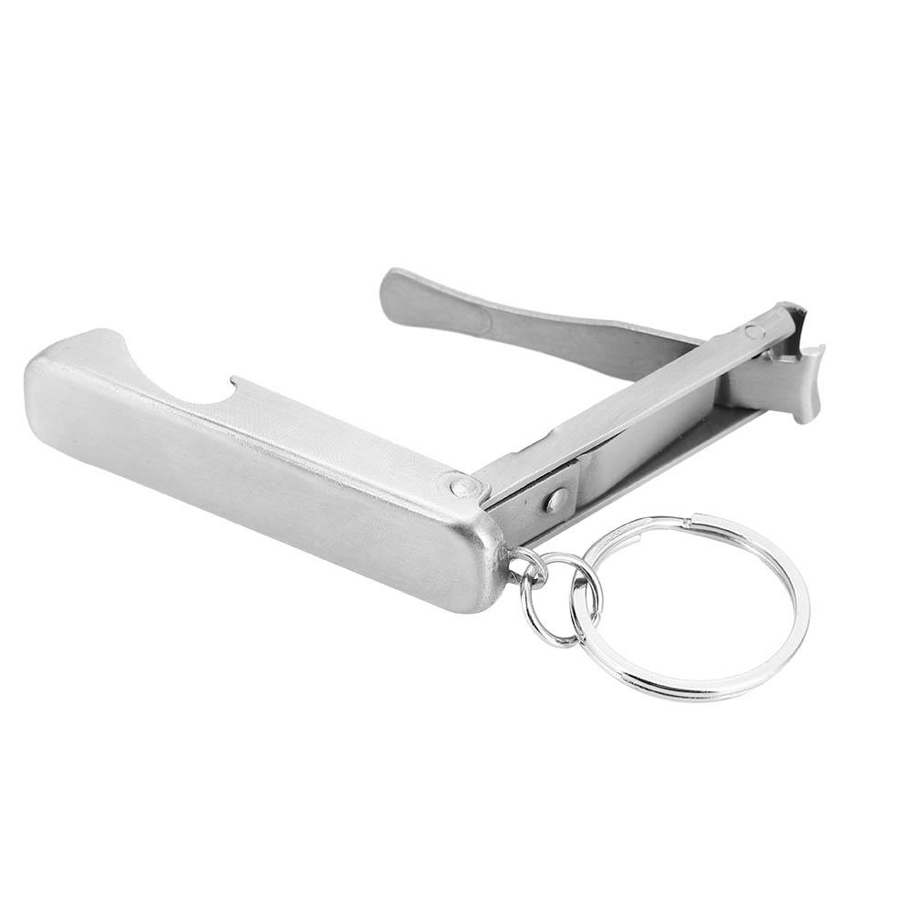 Outdoor Multi Function 2 In 1 Tool Key Chain Nail Cutter Clippers Bottle Opener