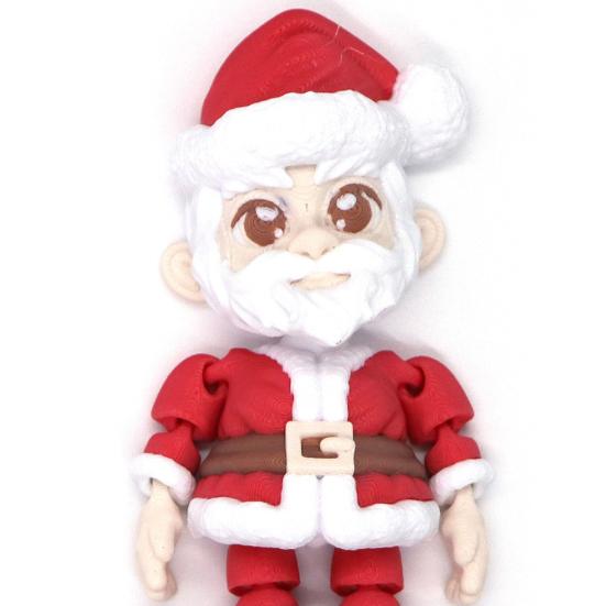 Yousheng Santa Fridge Magnet Movable Joints Christmas Ornaments 3D Printed Festive Fridge Decor Unique Party Gift