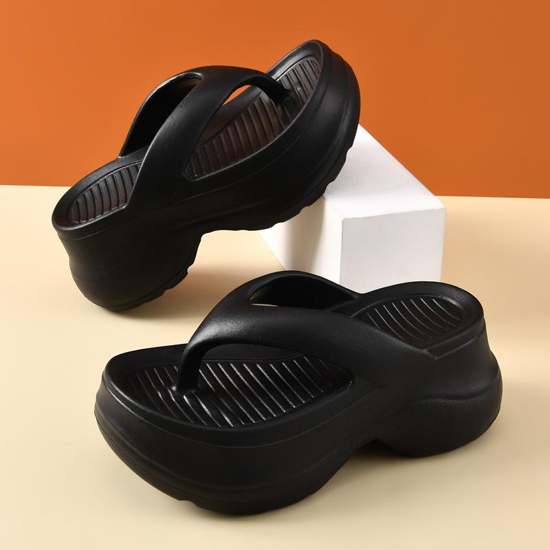 Flip-flops Thick-soled Women's Summer Wear Non-slip and Deodorant Small Waist Pinch Slippers Women