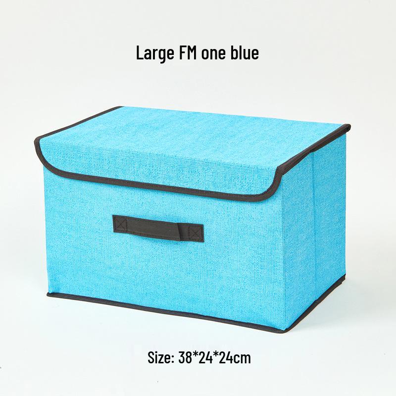 Imitation Linen Non-Woven Fabric Foldable Storage Box for Clothes & Toys, Available In Large & Small Sizes.