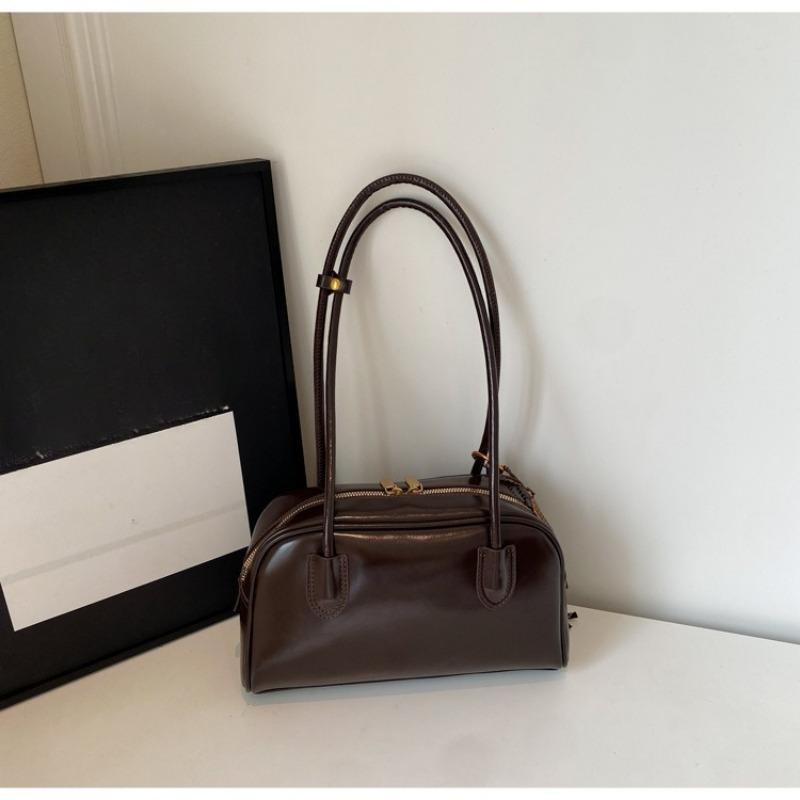 

Модна повсякденна маленька сумка під пахву, вінтажна сумка на одне плече, нішевий дизайн, вінтажна сумка для боулінгу without pendant кавовий