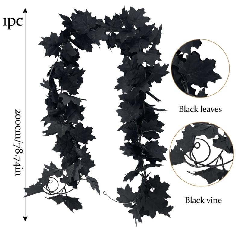 6,56ft Realistische künstliche Blätter Hängepflanzen Ornament Erntedank Herbstdekoration für Kaminsimse Fenster Wand Halloween