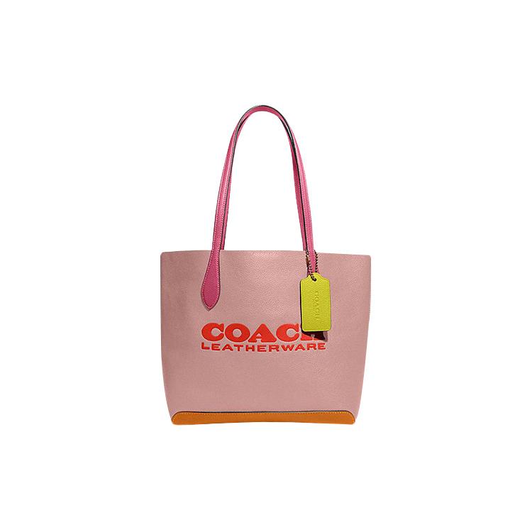 New COACH Kia Cow Leather Tote Bag Shopping Bag Handbag Shoulder Bags Women's Pink CA097-B4OSC