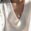 Natural Baroque Alien Geometric Freshwater Pearl Pendant Necklace Women's S925 Sterling Silver Regular Chain Leisure