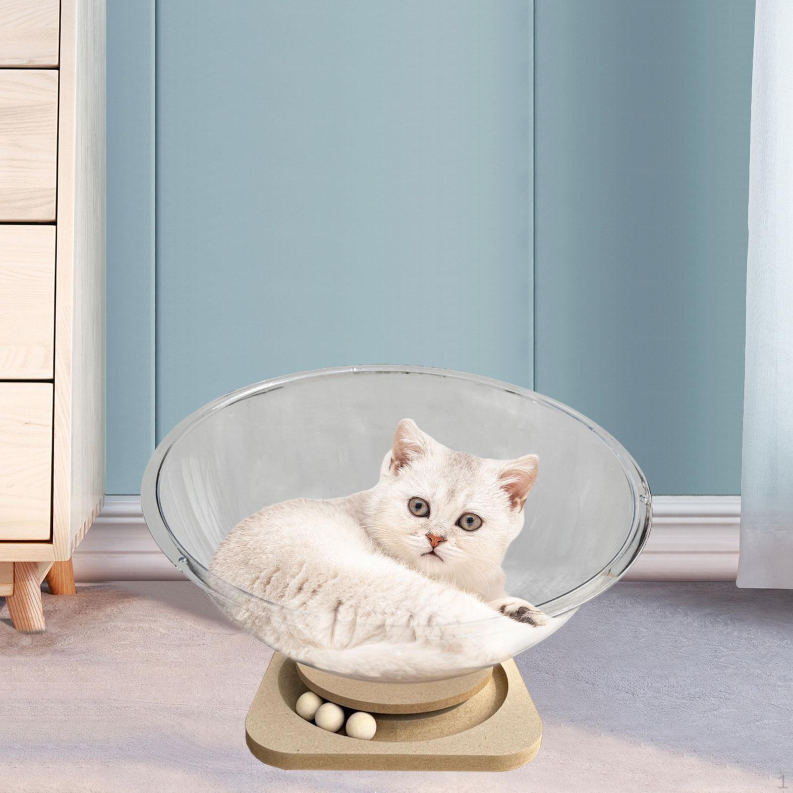 

Акриловая кошачья кровать Космическая капсула Всепогодный центр развлечений для домашних животных 32cm