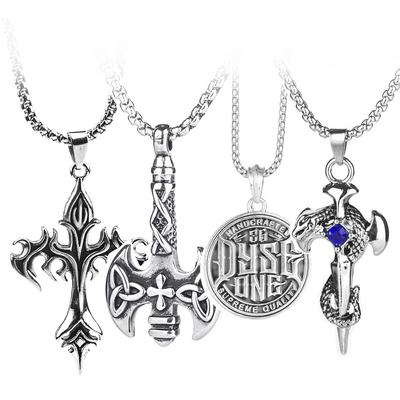 Trendy Brand Fashionable Titanium Steel Necklace, Men's Trendy Jewelry, Titanium Steel Pendant