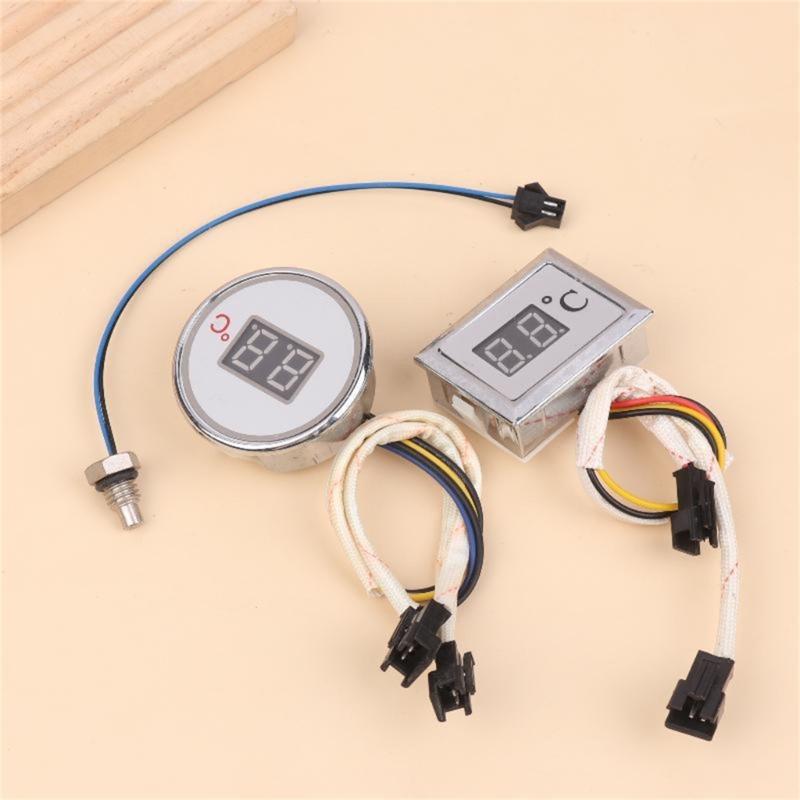 Round/Square Temperature Digital Display Meter Household Natural Gas Water Heater Liquefied Replacement Accessories