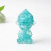 Tree Resin Craft Monkey King Statue With Natural Water Crystal For Home Decoration And Collectors