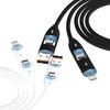 4 In 1 Silica USB Cable Type C Usb Micro For Iphone Samsung Huawei Xiaomi Multi Port Multiple Charging Wire