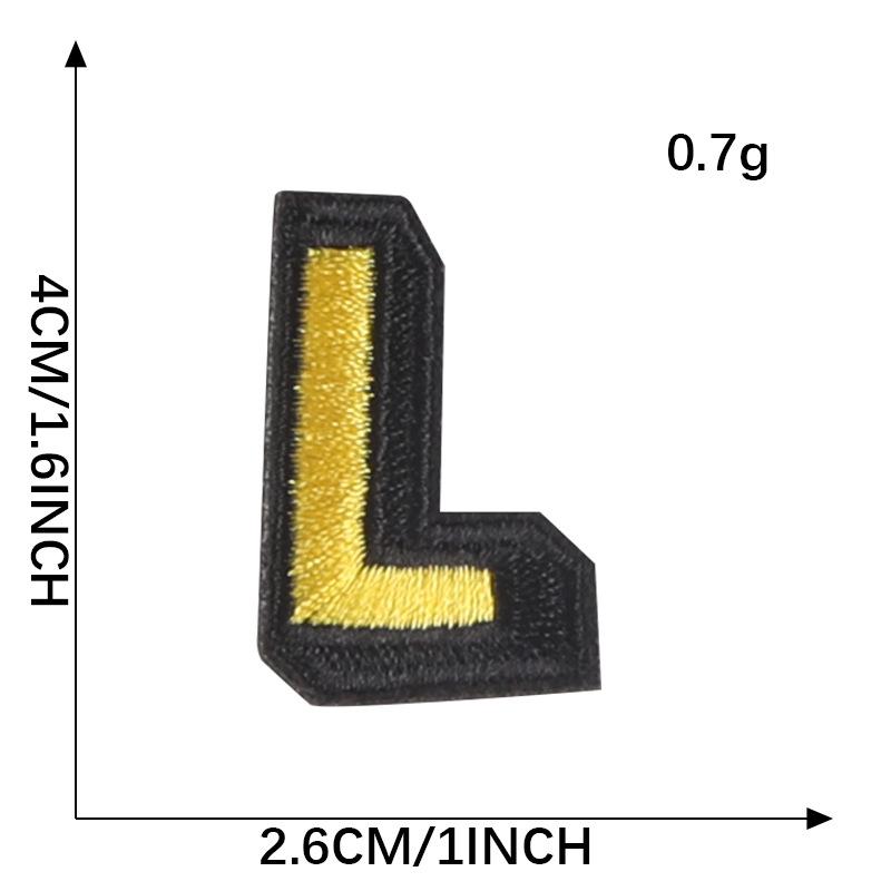 Duoku Computer Embroidery English Alphabet Cloth Label Name Label Ball Suit Mark Patch Clothing Accessories Embroidery Cloth Sticker